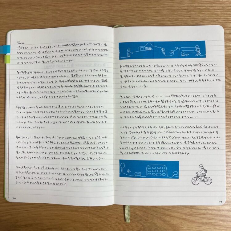 ①毎日を記録するシンプルな日記