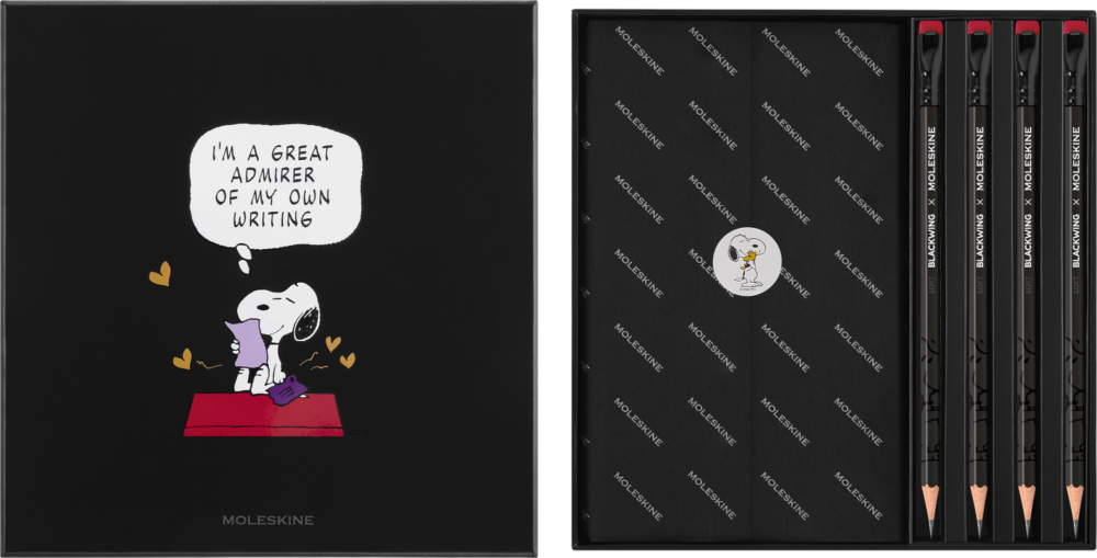ピーナッツノートブック＆ブラックウィング鉛筆のセット