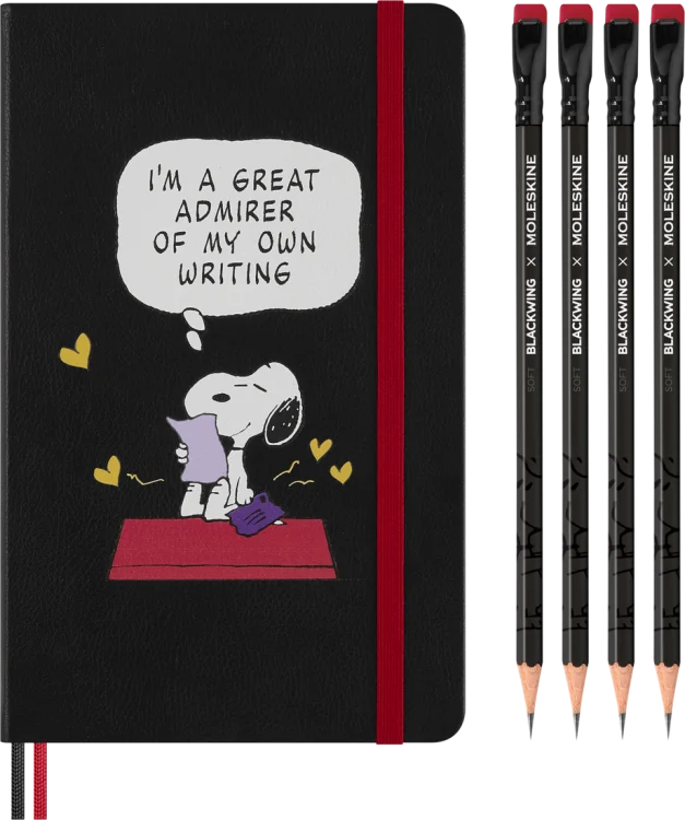 ピーナッツノートブック＆ブラックウィング鉛筆のセット